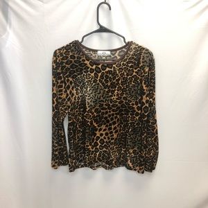 Horse Roof Animal Print Long Sleeve Top
